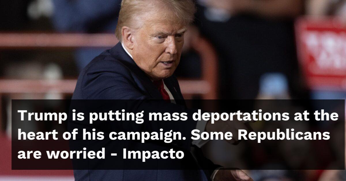 Trump is putting mass deportations at the heart of his campaign. Some ...
