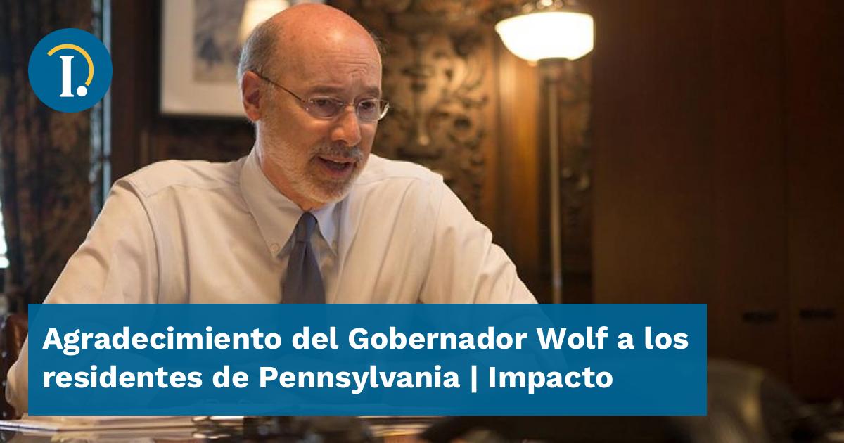 Agradecimiento del Gobernador Wolf a los residentes de Pennsylvania