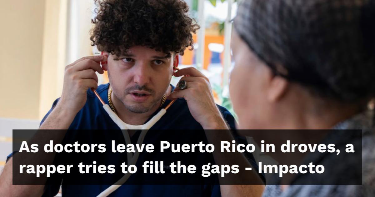 Anonymous Rapper In Puerto Rico As doctors leave Puerto Rico in droves, a rapper tries