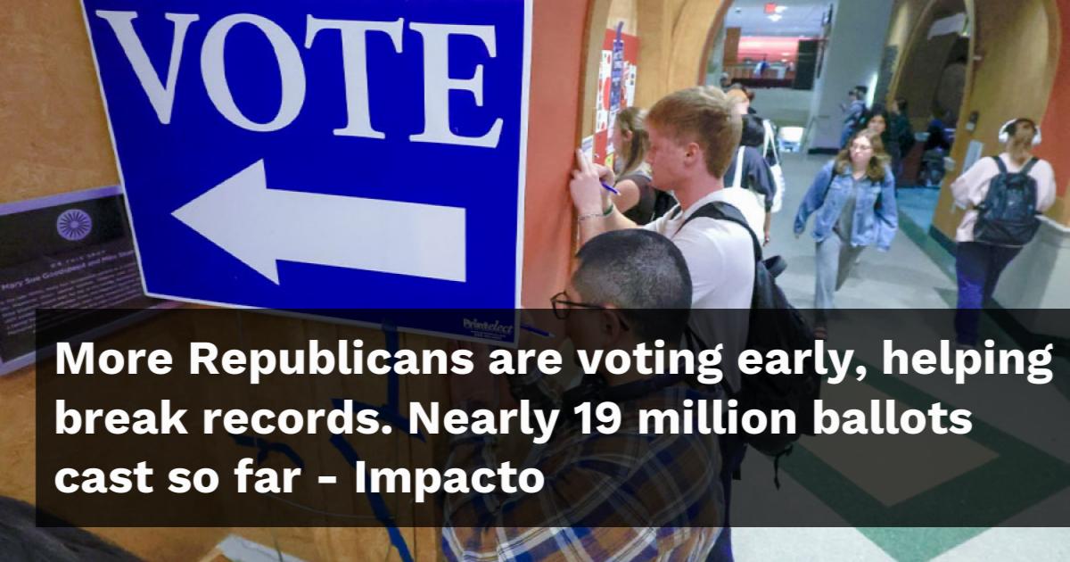 More Republicans are voting early, helping break records