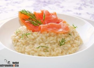 Risotto de salmón ahumado