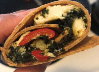 Vegetable Breakfast Wrap Roll