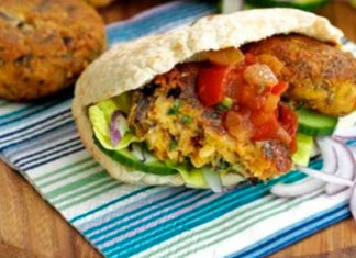 Hamburguesa de falafel