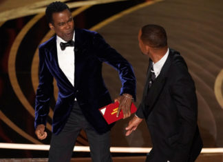 Will Smith confronta a Chris Rock en el escenario de los Oscar luego que el comediante hace un chiste sobre su esposa, Jada Pinkett-Smith