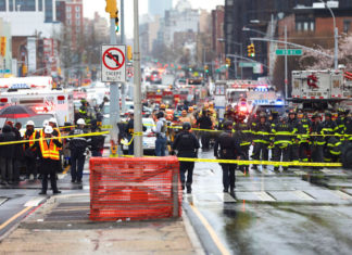 Gunman opens fire on Brooklyn subway; at least 10 shot