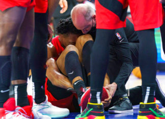 Raptors’ Barnes out for Game 2 vs. 76ers with ankle sprain