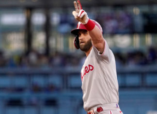 Harper, toletero de Filis no jugará en jardín por 6 semanas