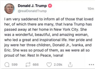 Muere a los 73 años Ivana Trump, la primera esposa de Donald Trump