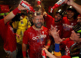 Phillies down Astros for 1st playoff berth since 2011