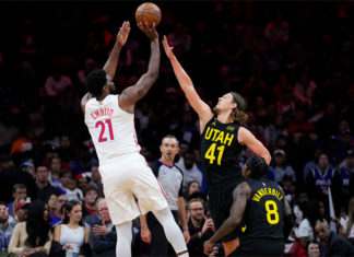 Embiid luce dominante con 59 puntos y 76ers ganan al Jazz