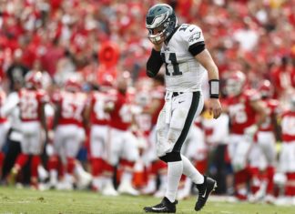 Eagles confirman favoritismo al título con paliza por 48-22 a Giants