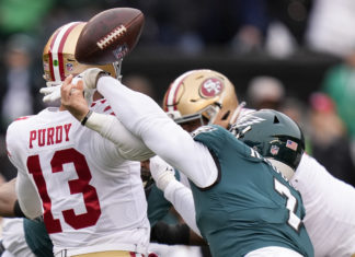49ers: Purdy se lesiona el codo contra Eagles