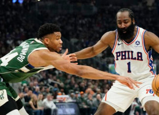 76ers rally to win 133-130, snap Bucks’ 16-game streak