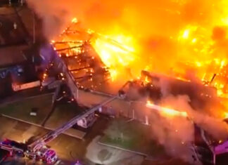 Huge fire destroys New Jersey church, draws 150 firefighters