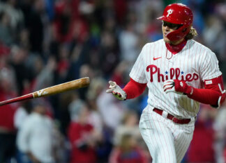 Bohm has 6 RBIs, Phillies power past Alcantara, Marlins 15-3