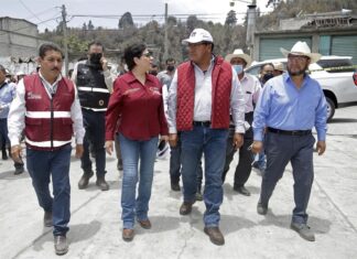 Gobierno y autoridades supervisan ruta de evacuación en el volcán Popocatépetl