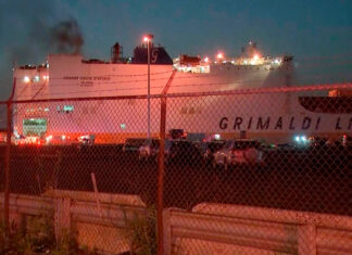 2 New Jersey firefighters died battling a blaze deep in a ship carrying 1,200 vehicles