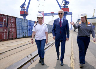 President Biden visits Philly shipyard as he courts organized labor and pushes green jobs