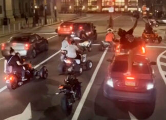 Suspect in helmeted motorcyclist’s stomping of car window in Philadelphia is jailed on $2.5M bail