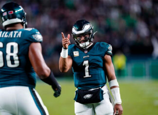 NFC champion Eagles enter bye week with the best record in the NFL at 8-1 behind a hobbled Hurts