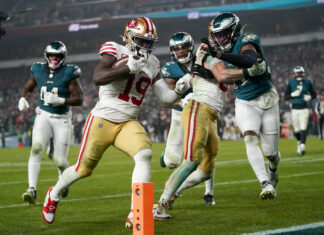 Brock Purdy lanza cuatro pases de anotación y 49ers ganan a las Aguilas de Filafelfia