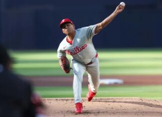 Suárez’s scoreless innings streak ends in otherwise brilliant effort in Phillies win over Padres Suárez's