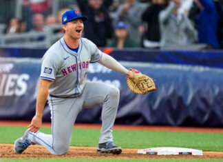 Mets rally in ninth to beat Phillips 6-5 and split London Series, getting game-ending double play Mets