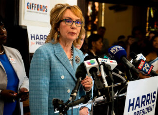 Gabrielle Giffords stumps for Kamala Harris in Pennsylvania as campaign for running mate takes shape Kamala Harris