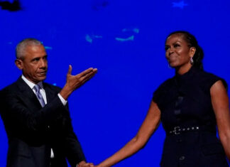Obamas close DNC’s second night with rousing Harris endorsement and pointed warnings about Trump Harris