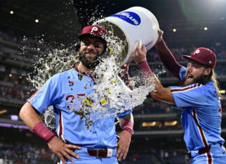 Weston Wilson becomes 1st Phillies rookie to hit for cycle with double in 8th inning vs Nationals Phillies