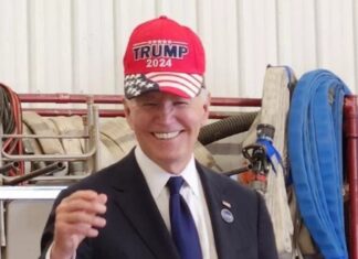 Biden se pone brevemente una gorra de Trump en gesto de unidad entre los dos partidos
