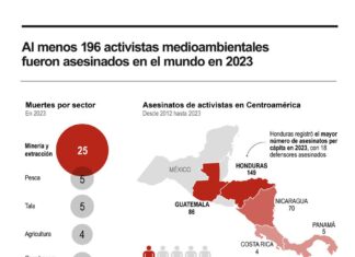 Cerca de 200 activistas medioambientales fueron asesinados en todo el mundo en 2023 asesinados