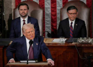 Trump vows to press ahead on reshaping America in speech to Congress as Democrats register dissent Trump