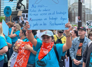 Trabajadores inmigrantes marcharon con la cabeza en alto