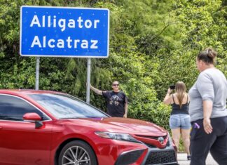 Turismo y mercancía en vía de acceso a ‘Alligator Alcatraz’ levantan polémica en Florida