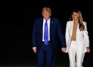 Una Escultura satírica de Trump y Epstein aparece en el centro de Washington