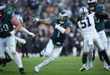 Jalen Hurts and the Eagles can clinch the NFC East title by beating the no-Daniels Commanders