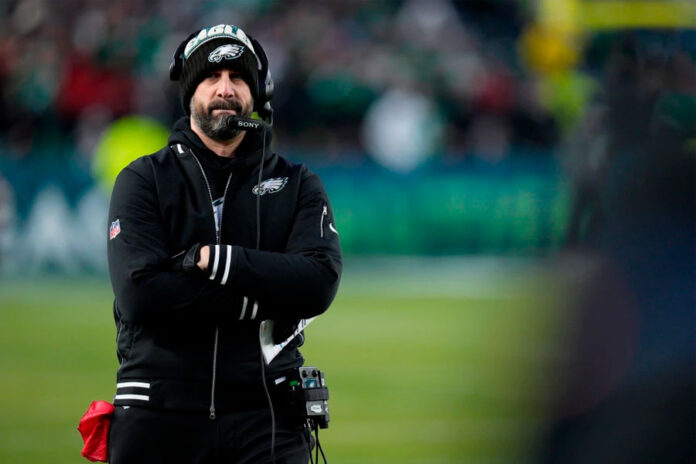 Eagles-move-on-from-OC-Kevin-Patullo-after-one-lackluster-season-with-him-calling-plays