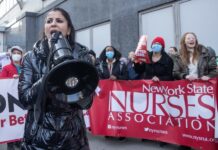 Enfermeras en huelga en Nueva York volverán al piquete mañana tras progreso en negociación