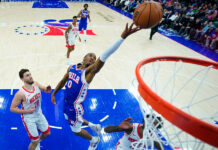 Maxey anota 36 puntos, Embiid logra triple-doble y 76ers vencen a Rockets en tiempo extra