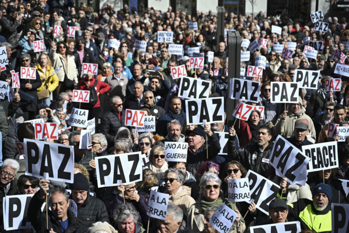 No to war echoed again in demonstrations across Spain