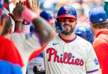 Schwarber pega 2 jonrones, Filis vencen 6-0 a Rockies y mejoran a 10-3 con Mattingly Filis
