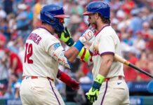 Schwarber, Turner y Luzardo guían a los Filis a vencer 6-1 a los Mets Filis