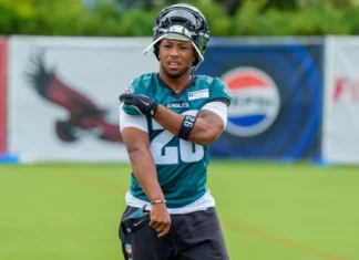 Eagles running back Saquon Barkley was inspired by Barry Sanders serving his teammates