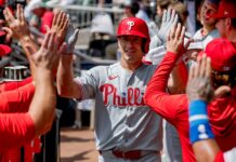 Alec Bohm conecta doble de 2 carreras para desempatar en el 8vo y Fillis vencen 9-4 a Bravos Alec Bohm