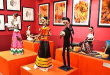 Traditional craftsmanship creates a fusion between Philadelphia’s Magic Gardens and the Day of the Dead tradition