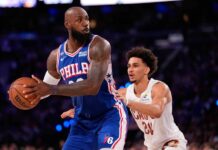 76ers flash fight, star power, as Maxey, James, Embiid power back from 29-point hole to top Cavs