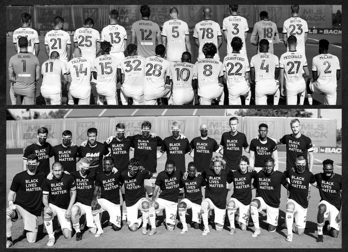 Foto Philadelphia Union en su cuenta de Twitter en ontra del racismo, Black Lives Matter.